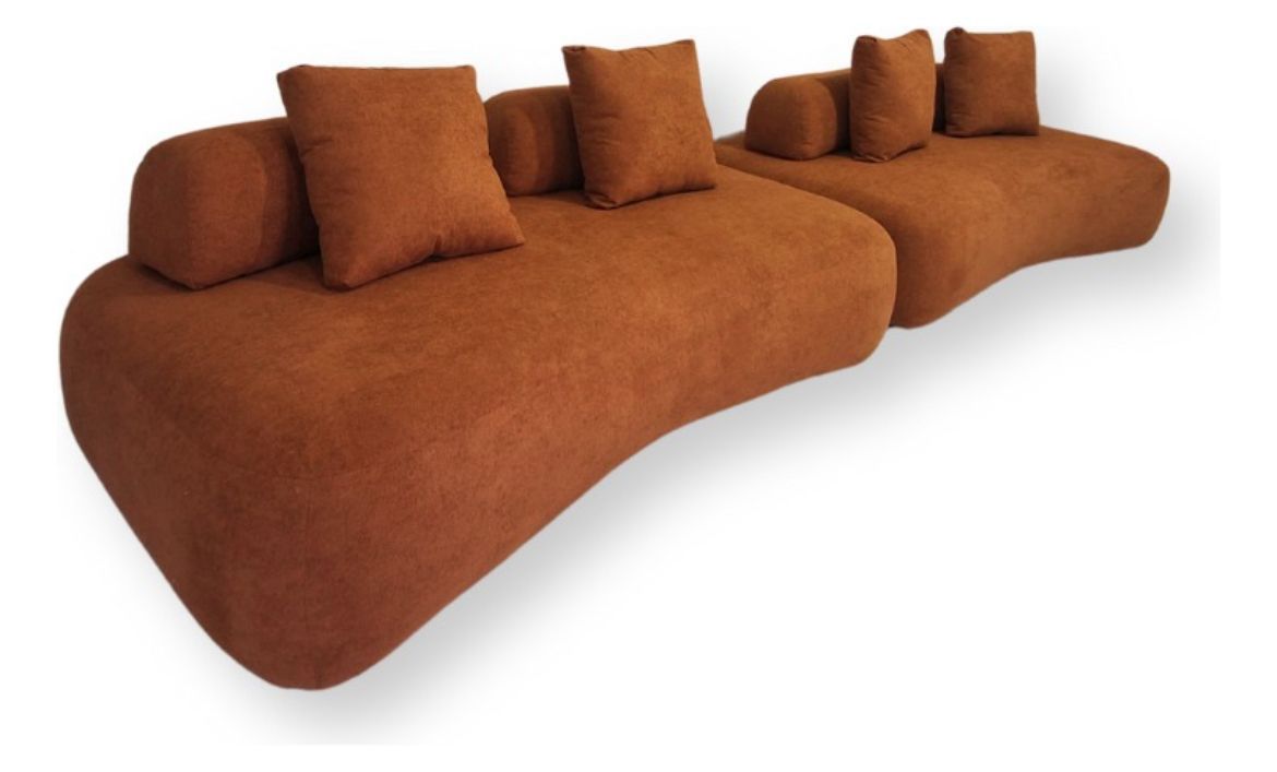 Sofá orgânico terracota. terracota 4.00x1,15 - Galeria