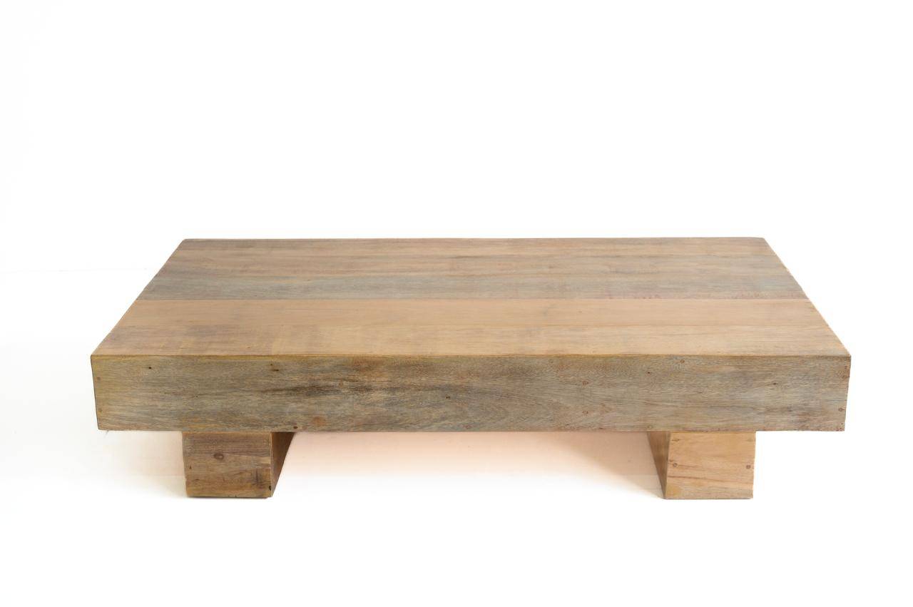 Mesa centro dormente clara Natural Demolição 1.10x0.80x0.30 - Galeria