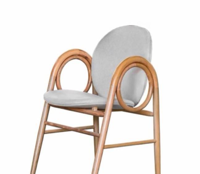 Poltroninha Caracol Natural 0.87x0.55x0.48 - Galeria