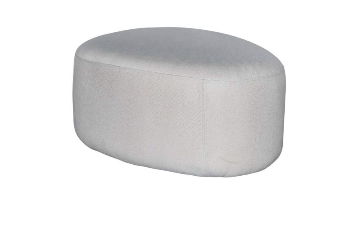 Pufe orgânico linho linho cru alt 0.45x0.96x0.71 - Galeria