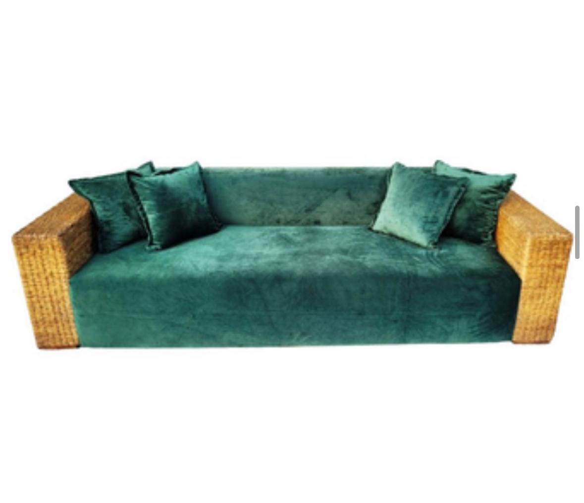 Sofá Londres -verde esmeralda  -2.50 L x 0.90m C  - Galeria