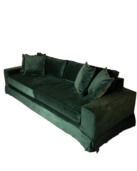 Sofá Verde Veludo. - 2.50m L x 0.90m C - Galeria